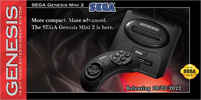 SEGA Genesis Mini 2 북미 출시 확정, 10월 27일 출시