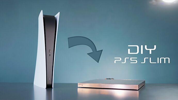 DIY PS5 Slim은 TV 캐비닛 뒤에 수냉식 벽돌을 숨기고 거의 녹습니다
